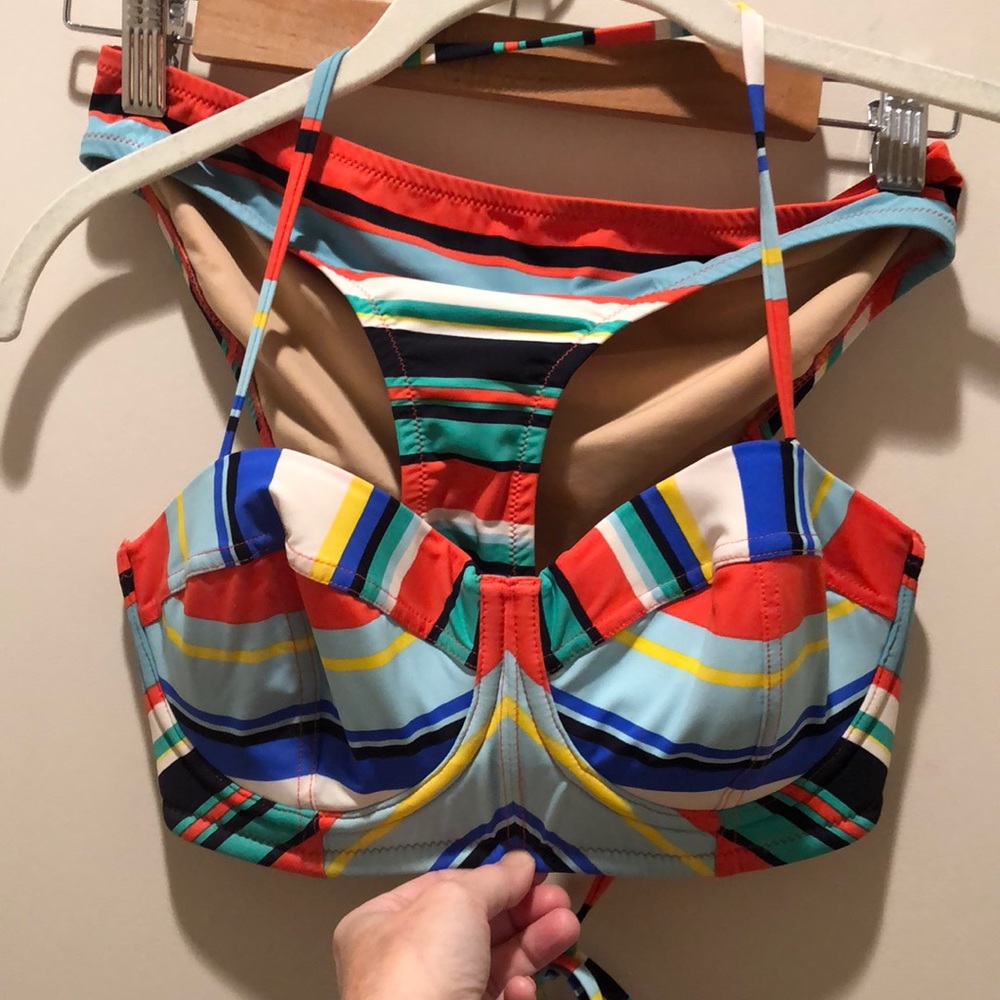 NWOT J.Crew two piece patterned swimsuit